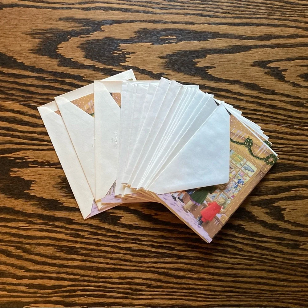 20 Vintage Image Arts Christmas Cards Envelopes Toy Storefront Printed in U.K.